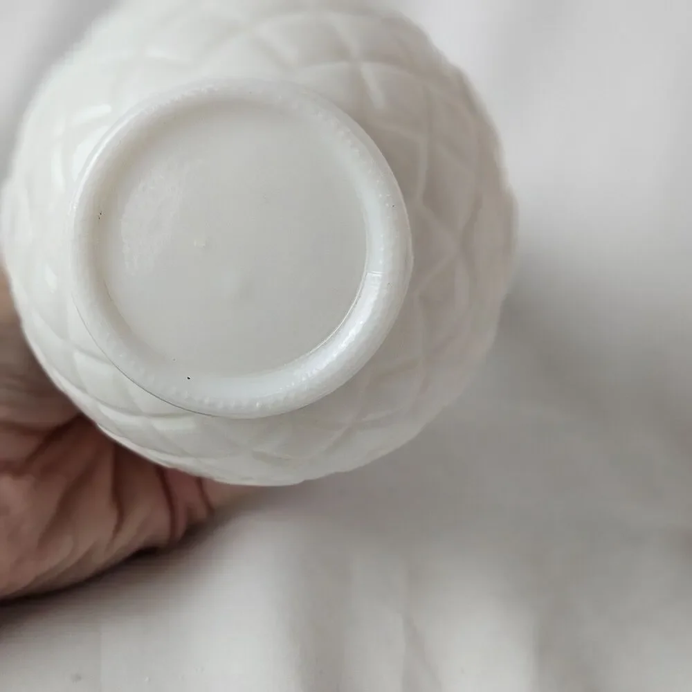 Vintage Milk Glass Vase 9